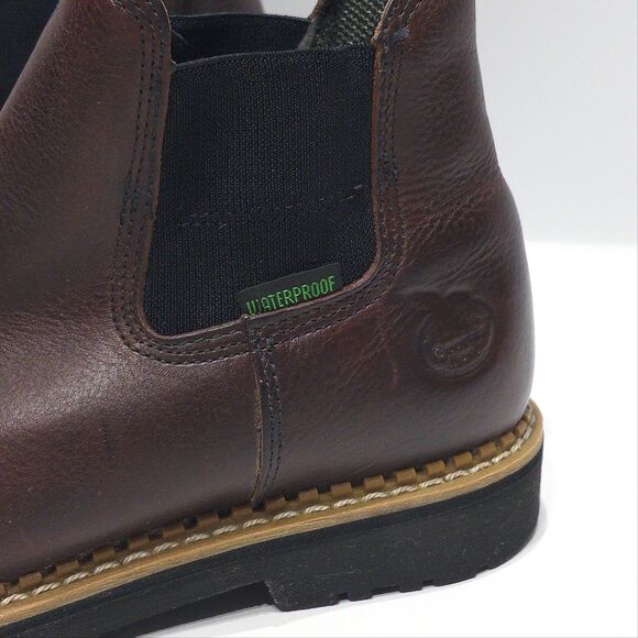 Georgia Boot Romeo Brown Leather Waterproof Chelsea Work Boot Men Size 9.5W Wide main image 8
